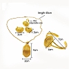 Hexagon Alloy Pendant Necklaces & Hoop Earrings & Cuff Bangles & Rings for Women FS-WG5B3B6-01-2