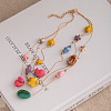 Alloy and Resin Shell 3 Layered Starfish Shell Shaped Necklaces FS-WGB8379-01-2