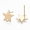 Brass Stud Earring Findings KK-S348-352-2