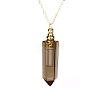 Natural Smoky Quartz Perfume Bottle Pendant Necklace PW-WG2A891-04-1