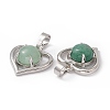 Natural Green Aventurine Pendants G-P484-04P-01-3