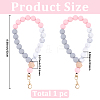1Pc Silicone & Wood Pendant Decorations HJEW-BM0001-61A-2