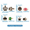 48Pcs 24 Colors Alloy Enamel Charms ENAM-TA0001-23-12