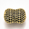 Brass Micro Pave Cubic Zirconia Beads X-ZIRC-T004-68G-1