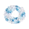 Electroplate Imitation Jade & Opaque & Transparent Glass Beads Strands EGLA-Q135-6x8MM-01F-3