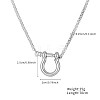 Stainless Steel Horseshoe Pendant Men's Necklaces DB4490-2-3