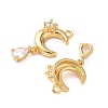 Brass Micro Pave Cubic Zirconia Pendants KK-D024-13G-2
