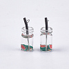 Glass Bottle Pendants CRES-N017-06C-2