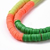 Handmade Polymer Clay Bead Strands CLAY-C003-02B-4