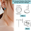 50Pcs 316 Surgical Stainless Steel Stud Earring Settings STAS-BBC0005-58C-2