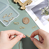 6 Pairs Brass Clear Cubic Zirconia Earring Hooks KK-BBC0027-54-3