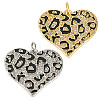 2Pcs 2 Colors Brass Micro Pave Cubic Zirconia Pendants KK-TA0002-20-1