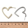 Heart Brass Micro Pave Cubic Zirconia Stud Earrings EJEW-F395-01A-5