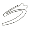 304 Stainless Steel Wheat Chains Necklaces for Unisex NJEW-K395-01A-P-4