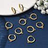 SHEGRACE Brass Micro Pave Clear Cubic Zirconia Hoop Earrings Findings XGR0154G-96G-4