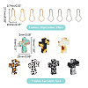  7Pcs 7 Styles Cross Silicone Beads Knitting Needle Protectors/Knitting Needle Stoppers DIY-NB0010-32-2