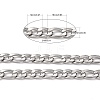 304 Stainless Steel Mother-Son Figaro Chains CHS-A003H-2.3NK-7
