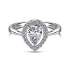 925 Sterling Silver Micro Pave Cubic Zirconia Finger Rings FS-WGBB1F3-04-1