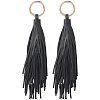 2Pcs PU Leather Tassel Pendant Keychains FIND-CL0002-41D-7