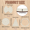 4Pcs 4 Style Wood Wreath Boards DIY-WH0504-132-2