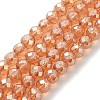 Electroplated Synthetic Quartz Crystal Beads Strands G-Z038-A02-03PL-1-1