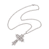 2Pcs 2 Styles Alloy Cross Pendant Necklaces NJEW-JN05116-5