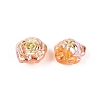 Electroplate Transparent Glass Beads Strands EGLA-N056-02A-05-3