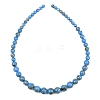 Synthetic Turquoise and Sea Shell Assembled Graduated Beads Strands GG-CBA2AE1-A07-E-4