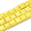 Opaque Solid Color Glass Beads Strands GLAA-N032-07L-1