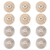 Fingerinspire 12Pcs 2 Colors 1-Hole Alloy Button DIY-FG0003-54-1