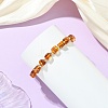 Natural Amber & Non-magnetic Synthetic Hematite Beaded Stretch Bracelets for Women Men BJEW-JB13737-2