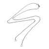 Rhodium Plated 925 Sterling Silver Cable Chains Necklace Makings STER-B001-03P-A-1