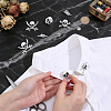 8Pcs 4 Styles Halloween Alloy Lapel Pin Backs for Backpack Clothes JEWB-NB0001-33-3