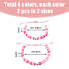 4 Sets 4 Color Polymer Clay Heishi Surfer Braided Bead Bracelets Set BJEW-FI0001-68-2