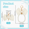 2Pcs 2 Styles Zinc Alloy with Plastic and Polyester Keychain KEYC-BBC0001-03-2
