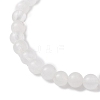Natural Quartz Crystal Cube & Round Rock Crystal Beaded Stretch Bracelets BJEW-JB10807-01-4