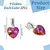 27Pcs 9 Styles AB Color Glass European Dangle Charms PALLOY-AR00048-2