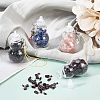 Transparent Glass Wishing Bottle Pendant Decoration HJEW-PH0001-29-5