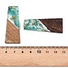Opaque Resin & Walnut Wood Pendants RESI-T058-04L-4