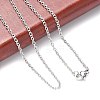 Tarnish Resistant Trendy Unisex 304 Stainless Steel Cable Chain Necklaces X-NJEW-L043-16P-3