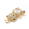 Brass Cubic Zirconia Pendants ZIRC-K089-13G-06-3