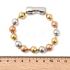 304 Stainless Steel Round Beaded Bracelets for Women Men BJEW-K240-10A-5