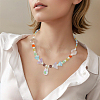 100Pcs 10 Colors Glass Pendants GLAA-SP0001-61-5