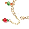 Christmas Theme Alloy Enamel Charms Bracelets for Women BJEW-JB11134-4