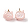 Sparkle Opaque Resin Charms RESI-E019-01G-03-2