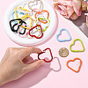 18Pcs 9 Colors Baking Paint Alloy Spring Gate Rings FIND-SC0017-36-4