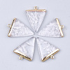 Electroplate Natural Quartz Crystal Pendants X-G-S344-49E-1