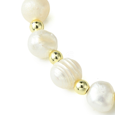 Natural Cultured Freshwater Pearl Beads Stretch Bracelets BJEW-JB10739-1