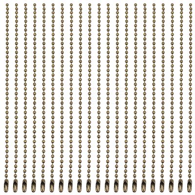 100Pcs Iron Ball Chains with Connectors IFIN-SP0001-67AB-1