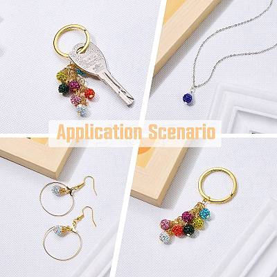 24Pcs 12 Colors Handmade Polymer Clay Rhinestone Pendants PALLOY-SW0026-01-1